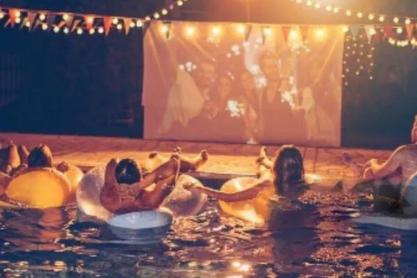Movie-by-the-pool