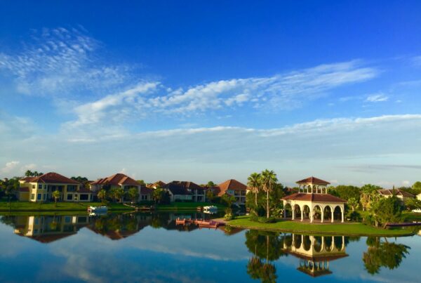 A beautiful morning in a legacy community suburban neighborhood